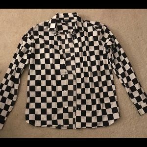 Checkerboard button down